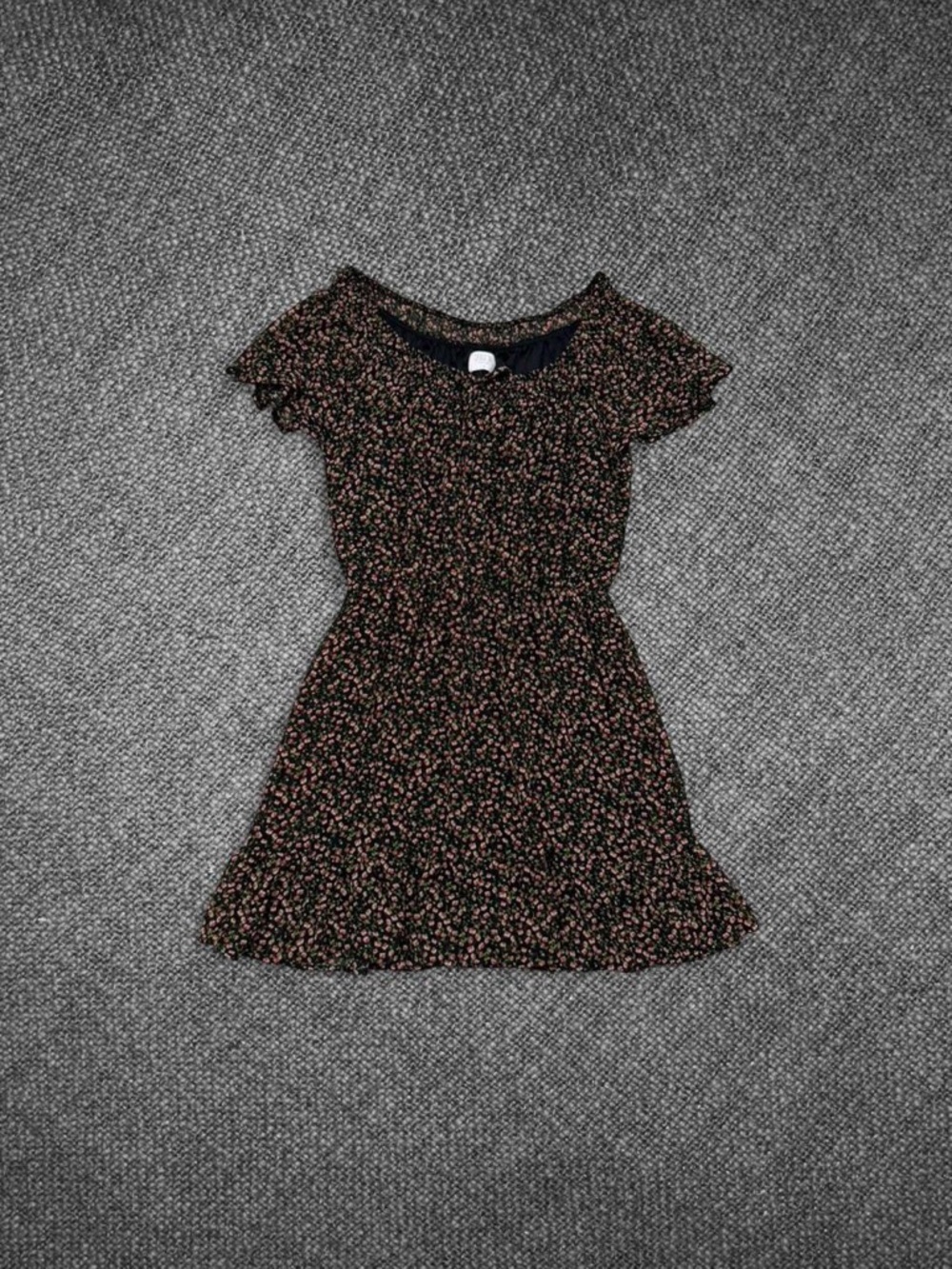 Sienna Sky Black Floral Short Sleeve Dress Size Small